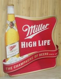 Metal Miller Beer Sign
