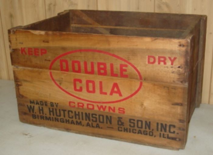 Wood Double Cola Box