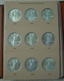 American Eagle Silver Dollars In Book - Years 1986 - 2016 - Total Of 31 Eagles