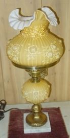 Fenton Glass Lamp
