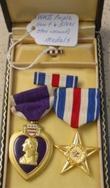 WWII Purple Heart & Silver Star Medals