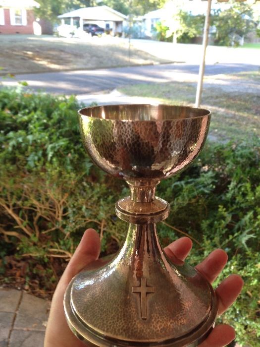 Solid pure silver chalice
$1500