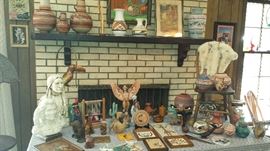 Much, much American Indian and southwest items and décor!!