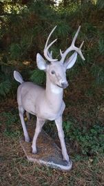 5 1/2' tall concrete buck statue. All items outside are sold on a "First Come First Sold" basis if tagged-pay cashier when sale opens.
