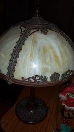 Benjamin slag glass lamp!!