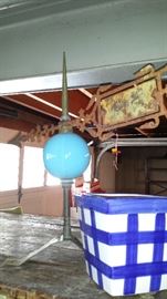Great lighting rod w/ blue ball. 