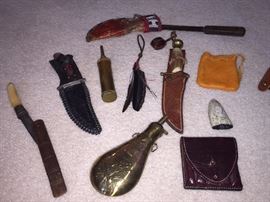 EARLY NATIVE AMERICAN DAGGERS, KNIVES, TOOLS AND WEAPONS