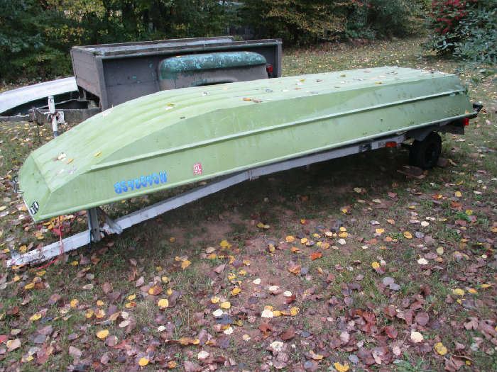 ROW BOAT AND TRAILER