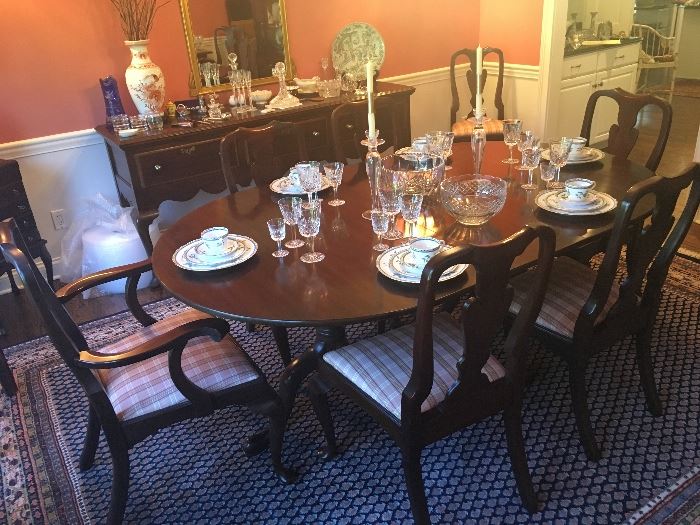 HENKEL HARRIS Dining Room Table, Chairs & Sideboard/Buffet