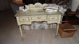 Antiqued finish French Country Painted Vanity/Desk