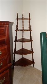 Cherry Tiered What-Not Shelf