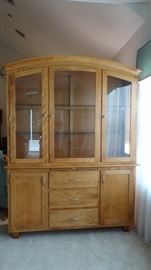 Dinec Contemporary Lighted China Cabinet