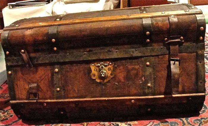 Civil War Officer's Trunk; Stenciled with the Name Capt. Amos Noyes - 14th Maine Infantry