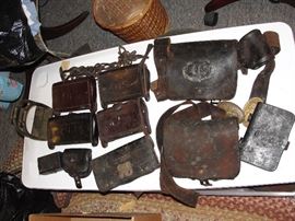 Large Grouping of Civil War, Indian War and WWI Leather Accouterments