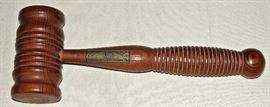 Rare Heart Pine Gavel Made from Original Timbers of the White House 