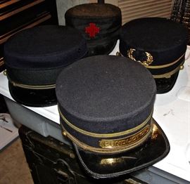 Grouping of Late 19th Century RR and Military Hats