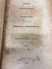 Rare 1829 First Ed. Complete 4 Vol. Set of Jeffersons Papers