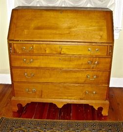 New England Maple Slant Front Desk c. 1820