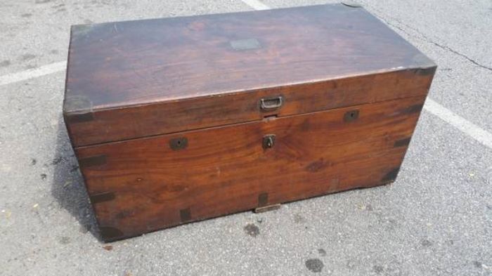 Unusual 19th Century Blanket Chest with Fitted Interior