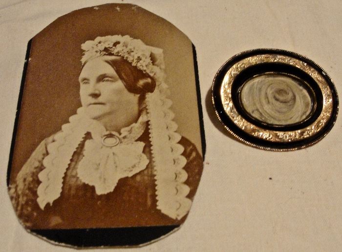 Mouning Brooch Worn by Mrs. John A. Meredith