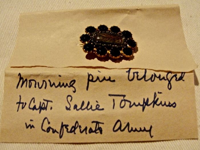 Mourning Brooch Worn by Confederate Capt. Sally Tompkins