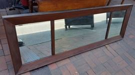 Early Biggs mahogany mirror 