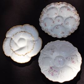 Antique Limoge Oyster Plates