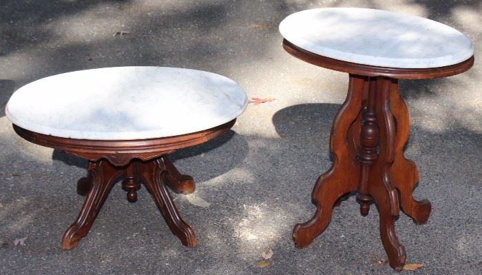 Vintage Marble Topped Tables
