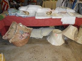 Euro. linens and lamp shades