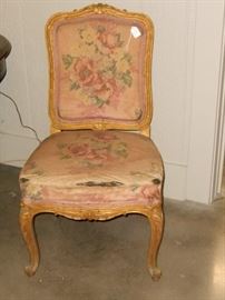 gilt wood French side chair
