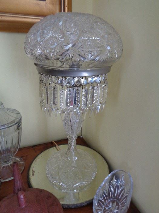 Large Crystal Lamp from the 1950's to 1960"s
