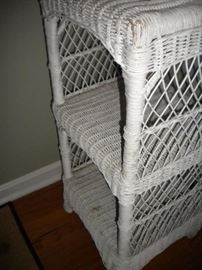 Wicker white shelf