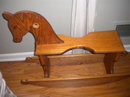 Wooden rocking horse