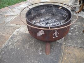 Charcoal grill metal art
