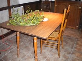 antique chair and table
