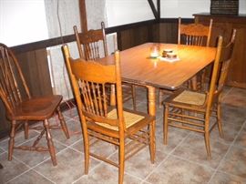Antique chairs and table