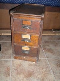 Antique wood file cabint