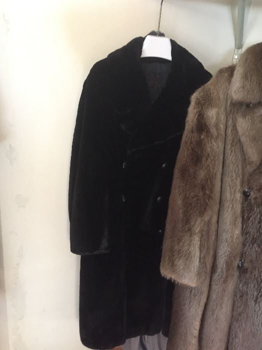 Black seal coat man size large $200