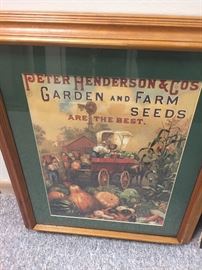 Peter  Henderson  and Company Garden and farm seeds poster $50
