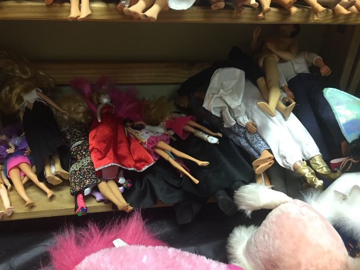 Large collection of vintage Barbie dolls