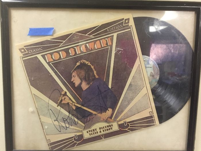Rod Stewart autographed album $300