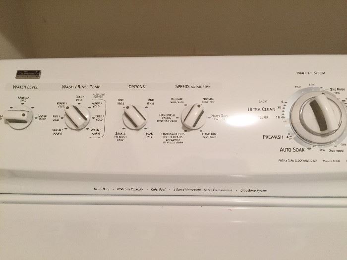 KENMORE ELITE WASHER AND DRYER