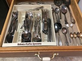 knives, forks, spoons