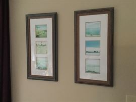 Summer beach scene prints. Winter beach scene prints.