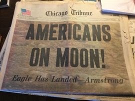 Newspapers chronicling historic events