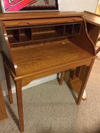 Custom built small roll top desk