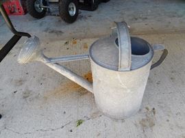 galvanized water can