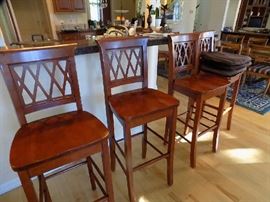 4 bar stools. 