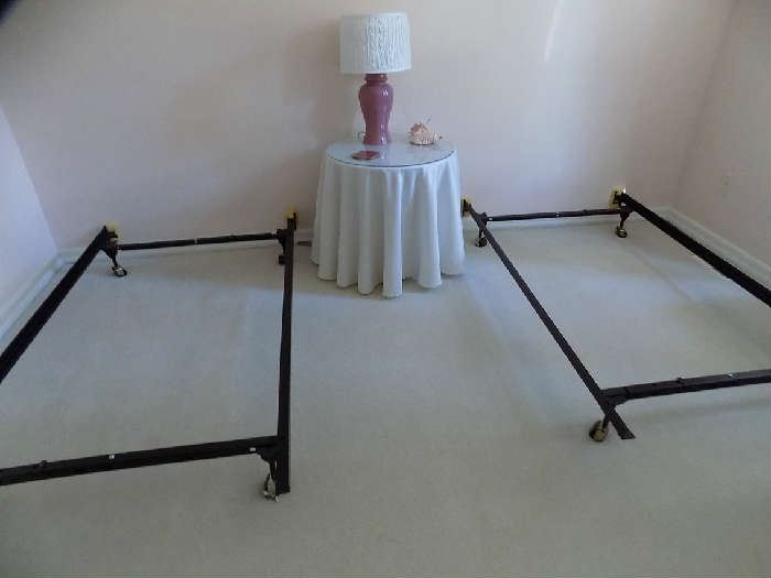 two twin  bed frames $14 each
