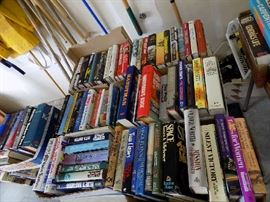 many many books in garage and house. Air Force, WWII, Boating, stories of the war, , coffee table books, many more.